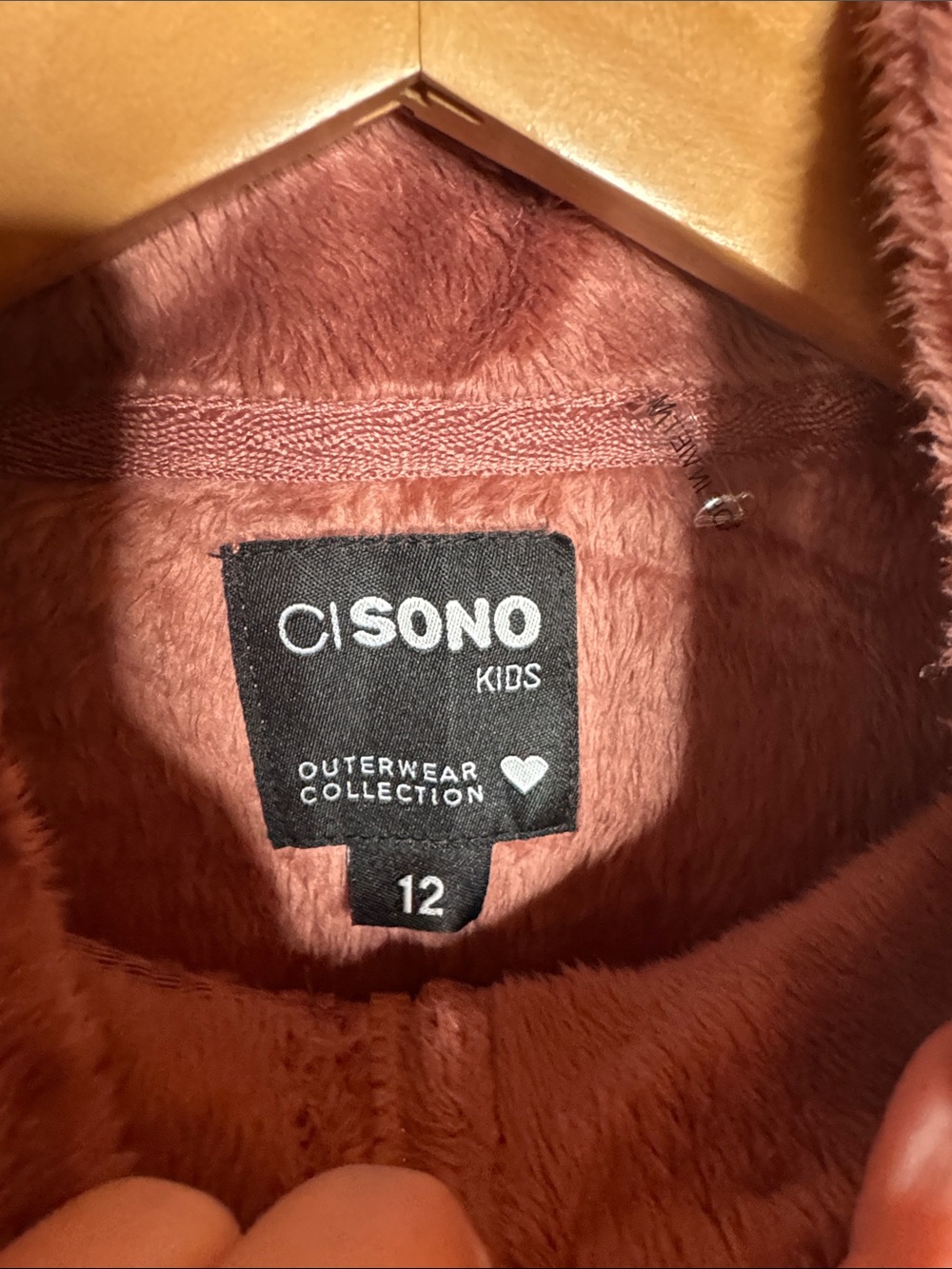 NWT Ci Sono Kids Mauve Faux Fur Plush Zip Jacket Size 12 Cozy Soft - Picture 3 of 10